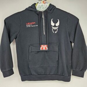 Marvel Venom Symbiote Hoodie Mens Large Black Pullover Long Sleeve Rare